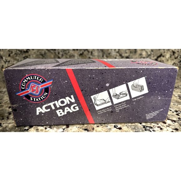 Folding Travel Bag Shopping Sourcing Zippered 2 Handles Adjustable Strap 21x10x9 - Picture 6 of 8